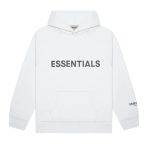 Essentials Applique Logo White Hoodie