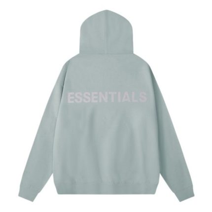 Essentials Fear of God Classic Fleece Reflective Hoodie Green