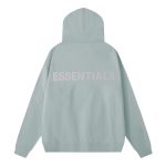 Essentials Fear of God Classic Fleece Reflective Hoodie Green