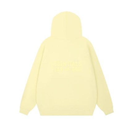 Fear of God Essentials Full Zip Up Hoodie Yellow