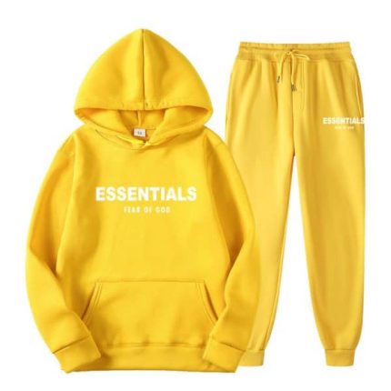 Fear of God Essentials Hoodie Tracksuit Yellow